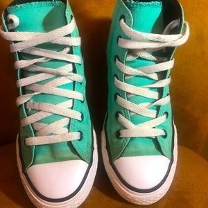 Boys Teal Hightop Converse